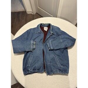 Vintage 90s Men's Harrington Denim Jacket Good Condition Blanket Lined XL